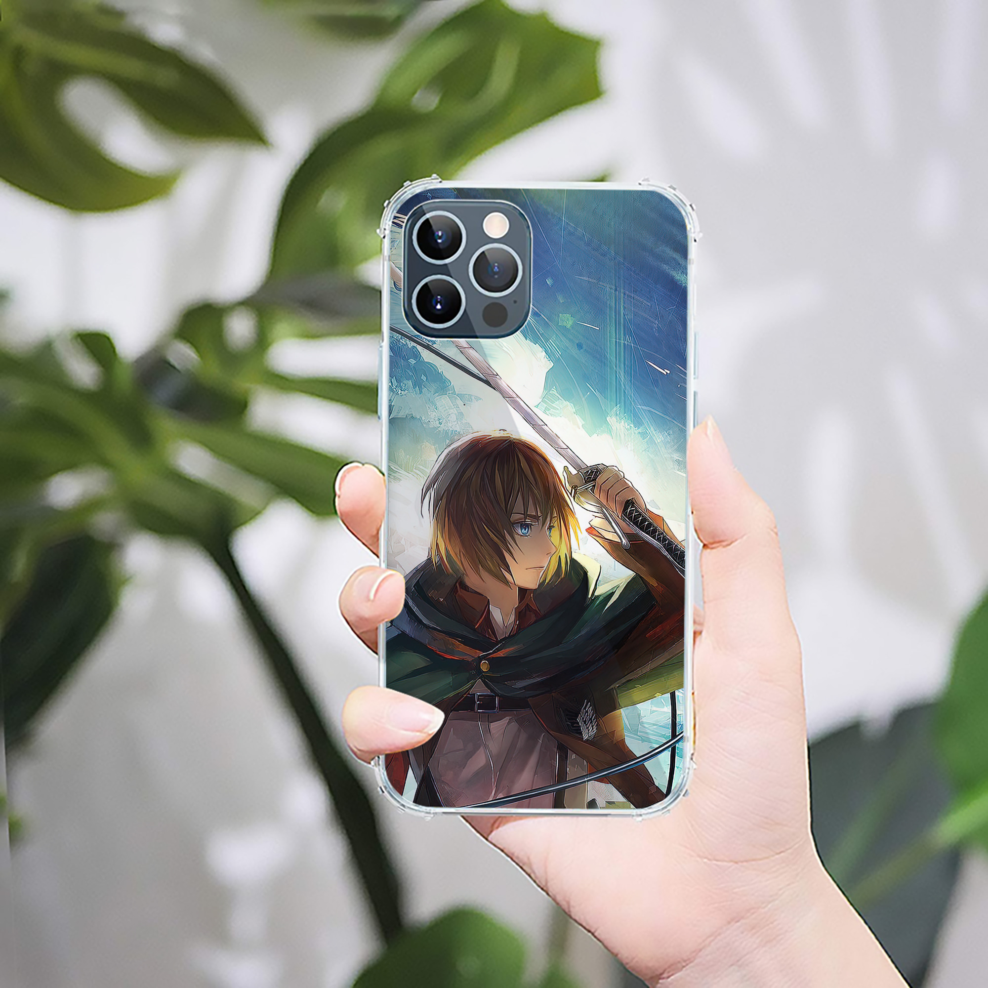 （画像用） 進撃の巨人 Attack on Titan 【iPhone 12シリーズ対応】透明スマホケース（クリアソフトケース）